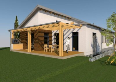Meglevő kétszintes falusi családi ház korszerűsítése és bővítése - Nagyréde
