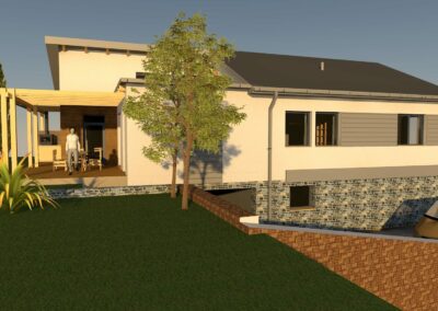 Meglevő kétszintes falusi családi ház korszerűsítése és bővítése - Nagyréde