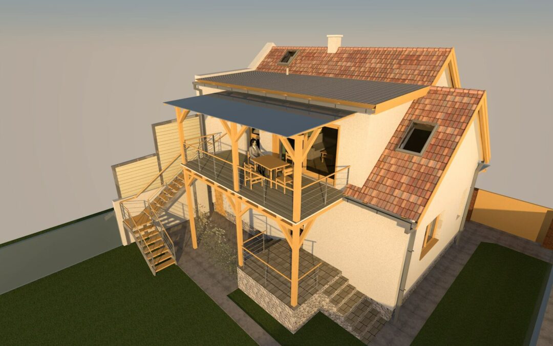 Kockaház bővítése tetőtér beépítéssel – Gyöngyös