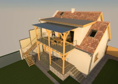 Kockaház bővítése tetőtér beépítéssel - Gyöngyös